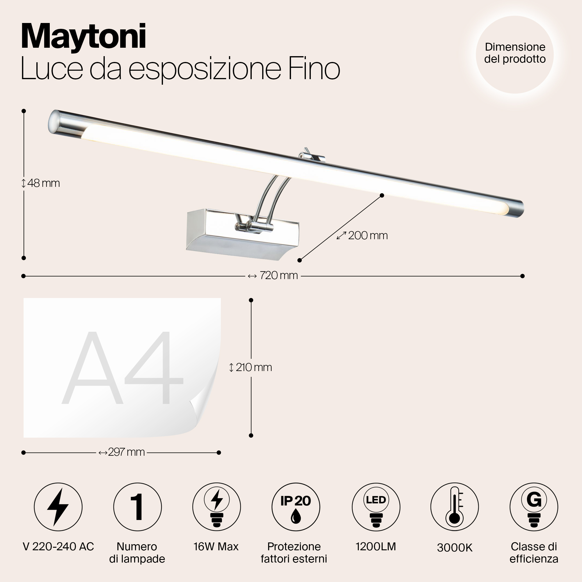 картинка Подсветка для картин Maytoni Fino MIR003WL-L16CH магазин pro-decor.kz являющийся официальным дистрибьютором в Казахстане картинка Подсветка для картин Maytoni Fino MIR003WL-L16CH от магазина pro-decor.kz