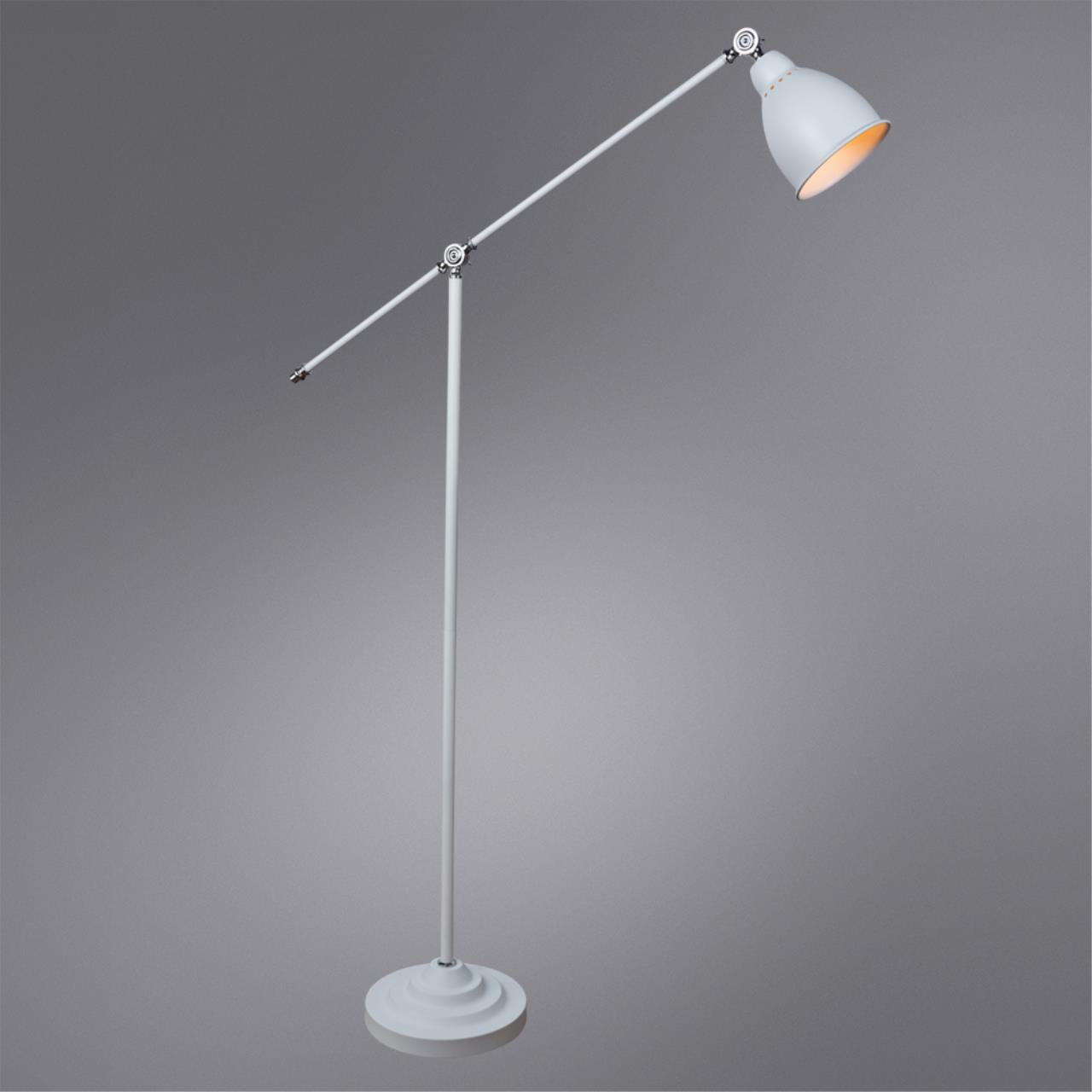 картинка Торшер Arte Lamp Braccio A2054PN-1WH магазин pro-decor.kz являющийся официальным дистрибьютором в Казахстане картинка Торшер Arte Lamp Braccio A2054PN-1WH от магазина pro-decor.kz