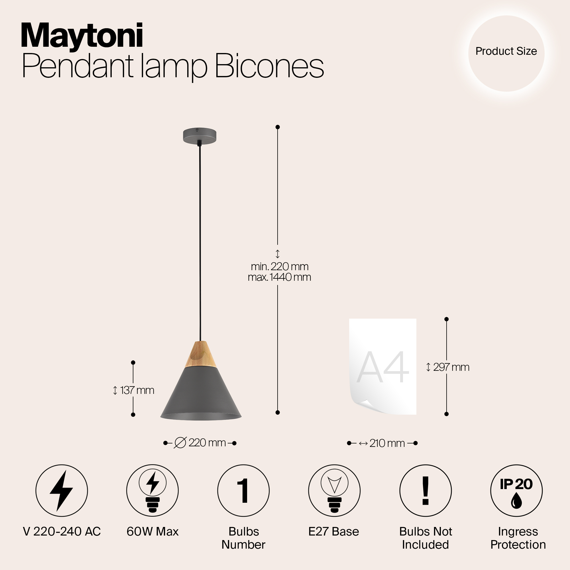 картинка Подвесной светильник Maytoni Bicones P359-PL-220-C магазин pro-decor.kz являющийся официальным дистрибьютором в Казахстане картинка Подвесной светильник Maytoni Bicones P359-PL-220-C от магазина pro-decor.kz