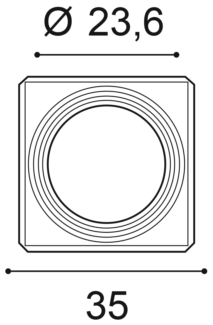 K1132 база колонны 35 x 35 x 57,5