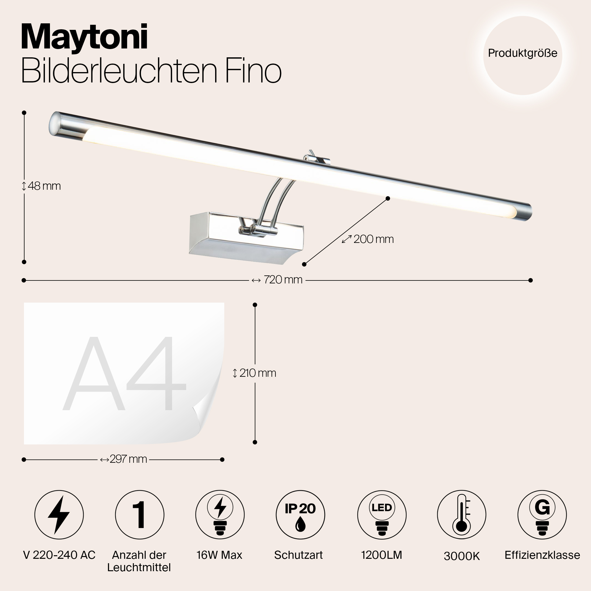 картинка Подсветка для картин Maytoni Fino MIR003WL-L16CH магазин pro-decor.kz являющийся официальным дистрибьютором в Казахстане картинка Подсветка для картин Maytoni Fino MIR003WL-L16CH от магазина pro-decor.kz