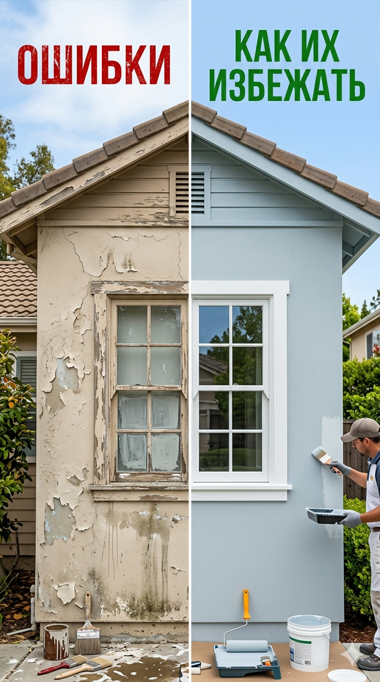 Ошибки при покраске фасада и как их избежать