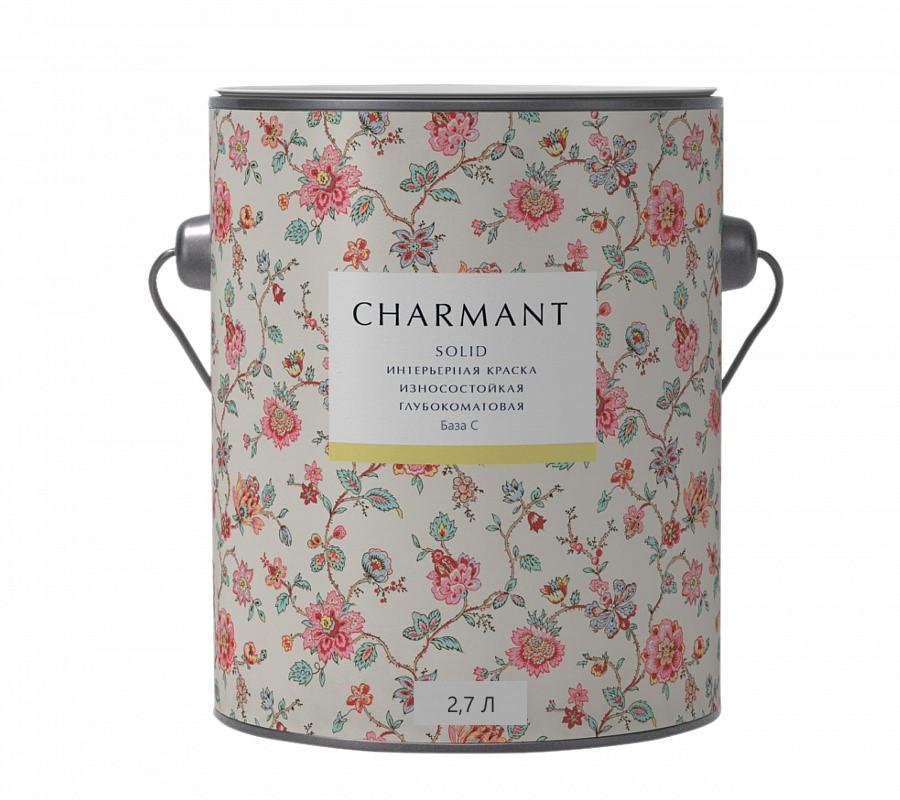 Краска Сharmant Solid глубокоматовая моющаяся акрил-уретановая  база С 2,7 л