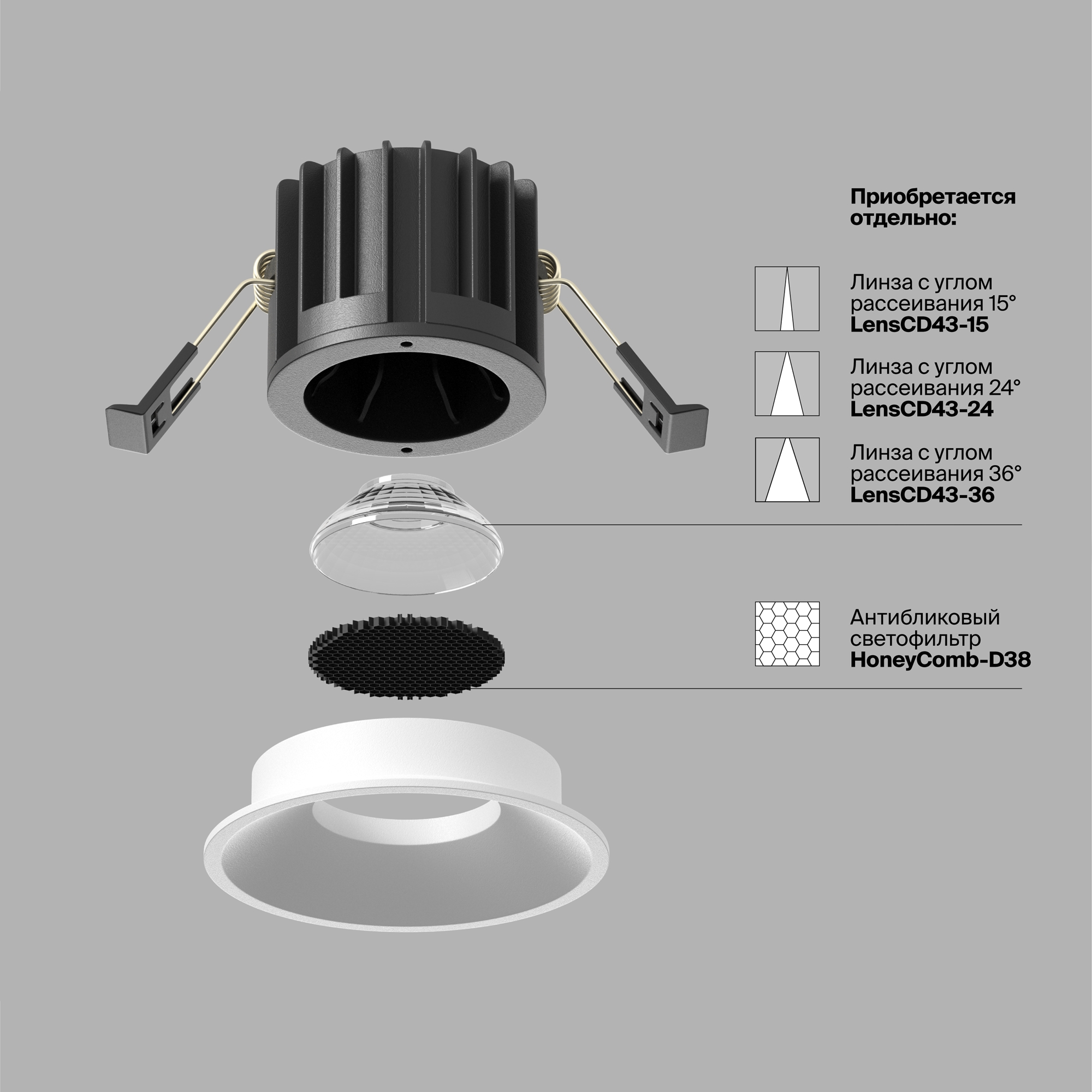 картинка Встраиваемый светильник Technical DL058-12W3K-W от магазина pro-decor.kz