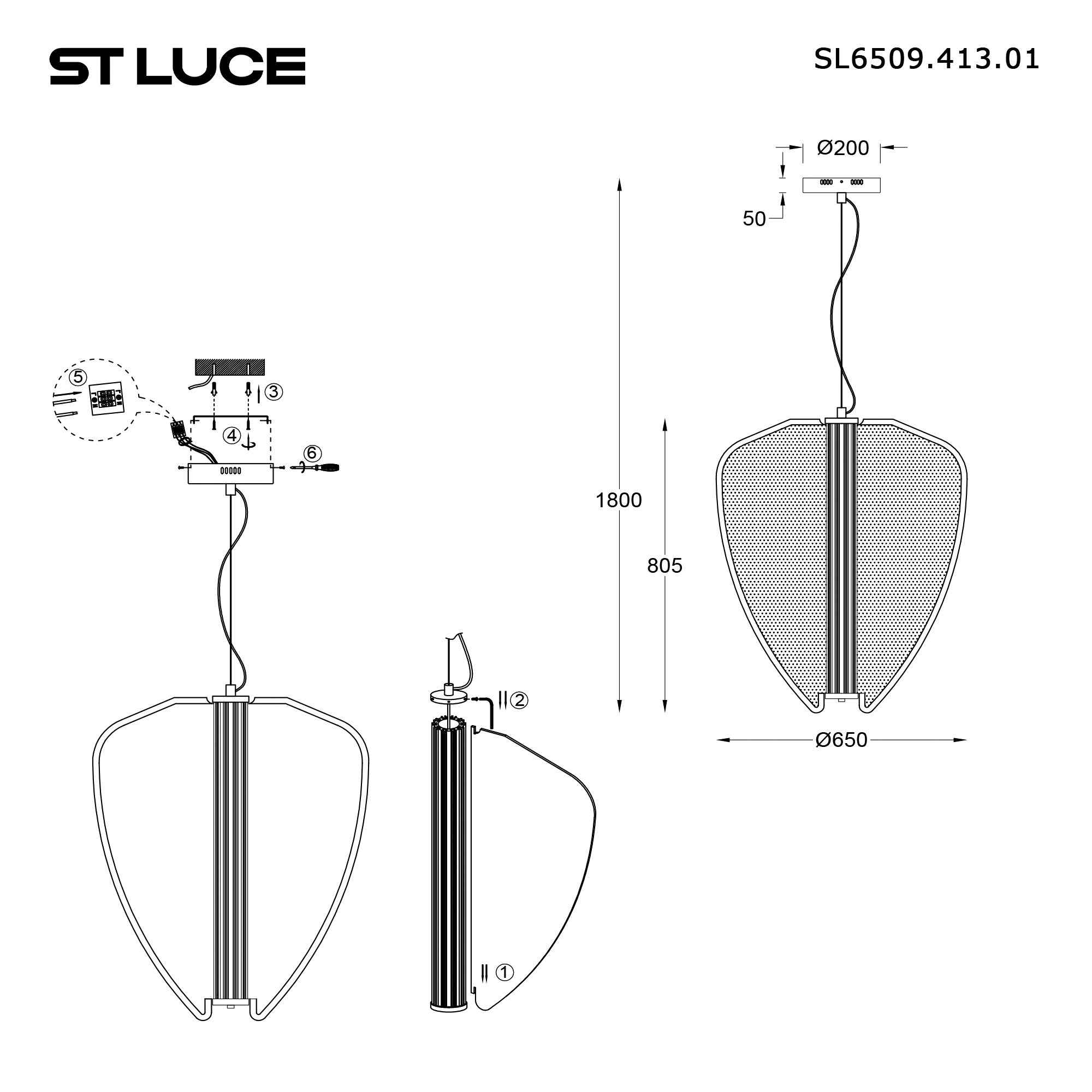 картинка SL6509.413.01 Светильник подвесной ST-Luce  от магазина pro-decor.kz