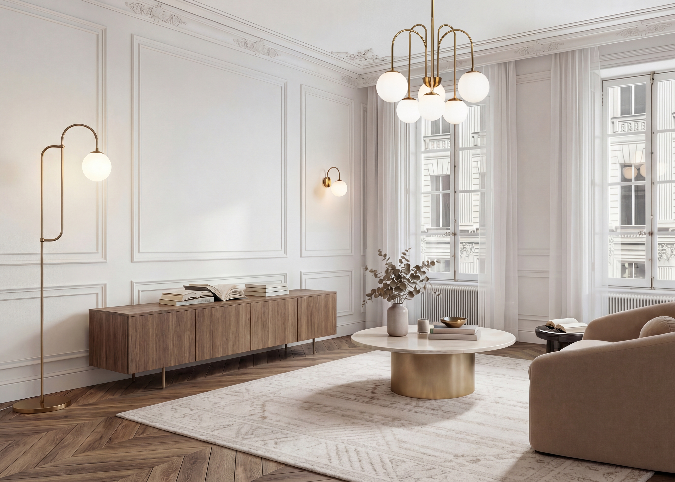картинка Напольный светильник (торшер) Freya FR2065FL-01BS Bora от магазина pro-decor.kz
