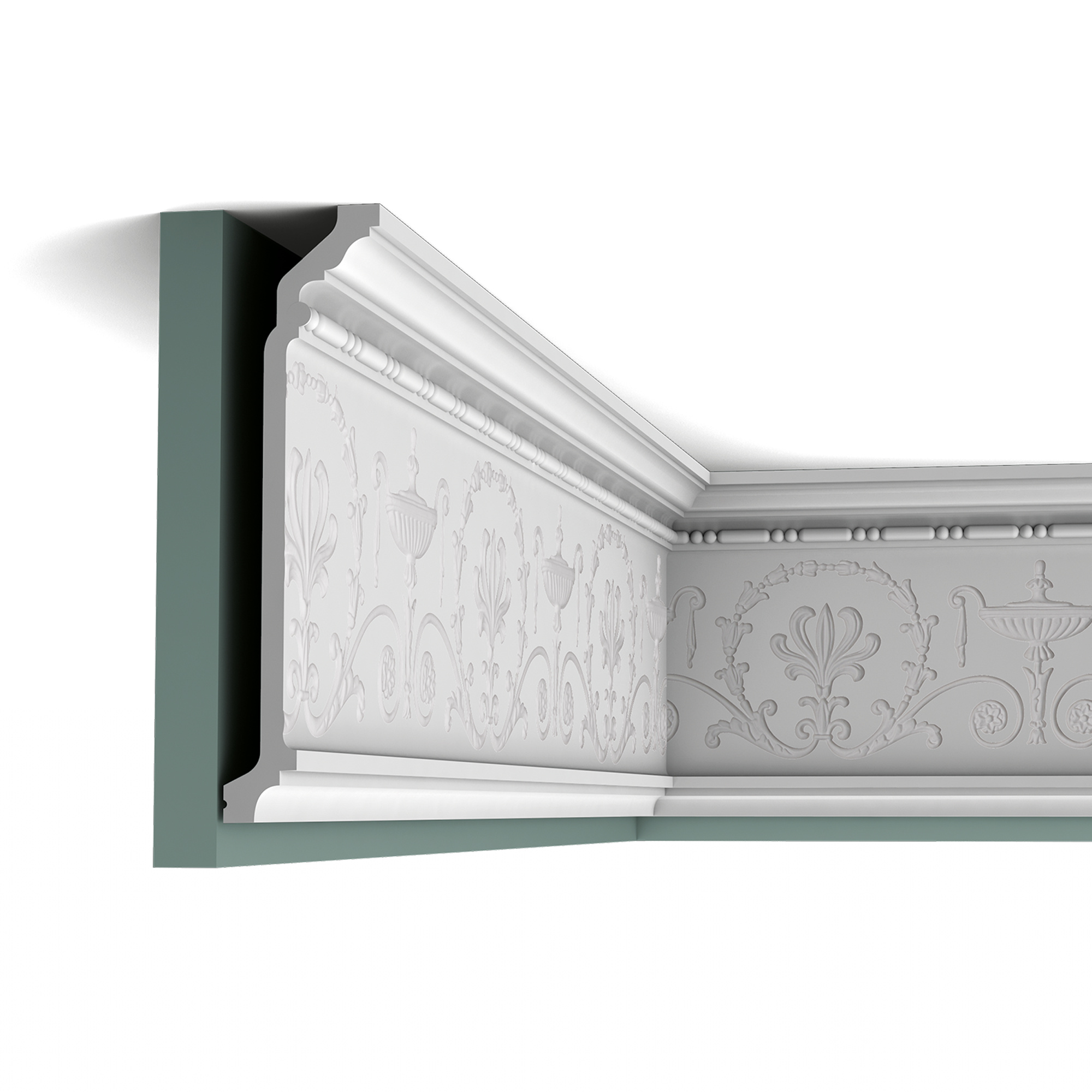 C308 карниз полиуретан 200 x 24,8 x 6,3
