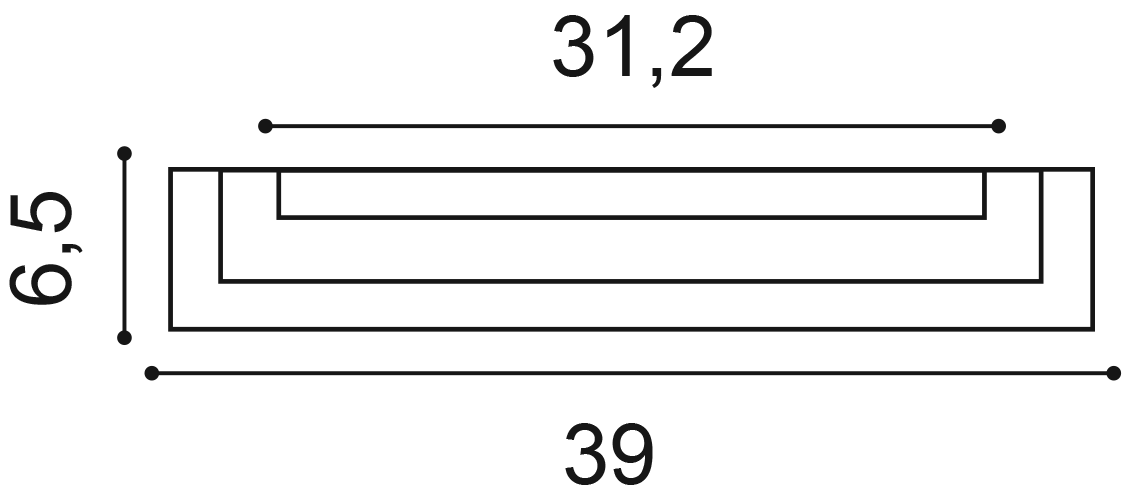 K254 база пилястры 6,5 x 53,5 x 39