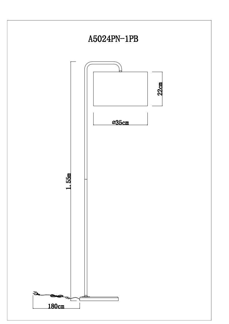 картинка Торшер Arte Lamp Rupert A5024PN-1PB от магазина pro-decor.kz