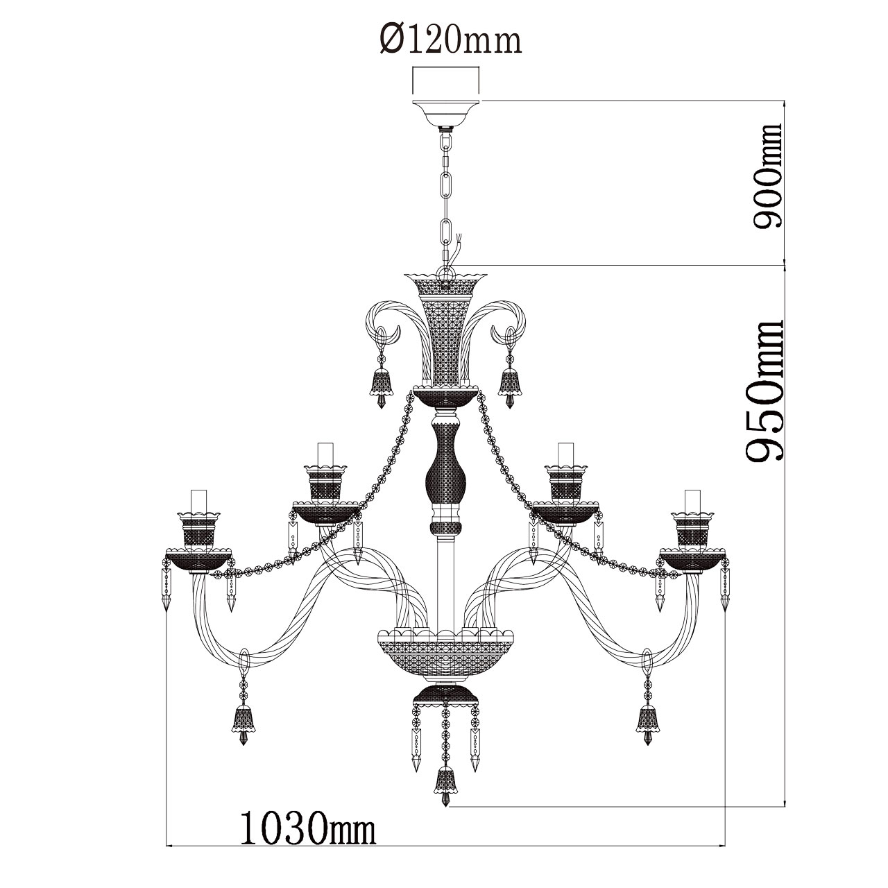 картинка Подвесная люстра Chiaro Барселона 313012418 от магазина pro-decor.kz