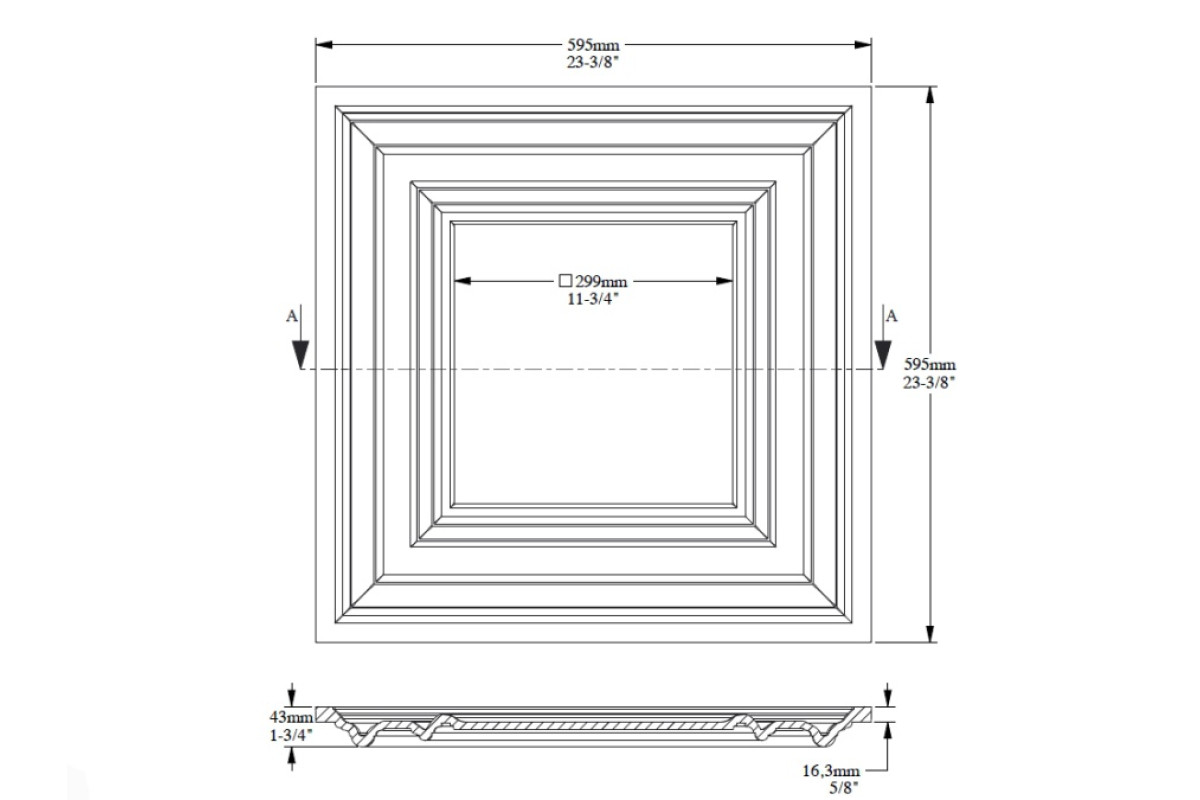 F30 панель декоративная Потолочная плитка 59,5 x 59,5 x 4,3