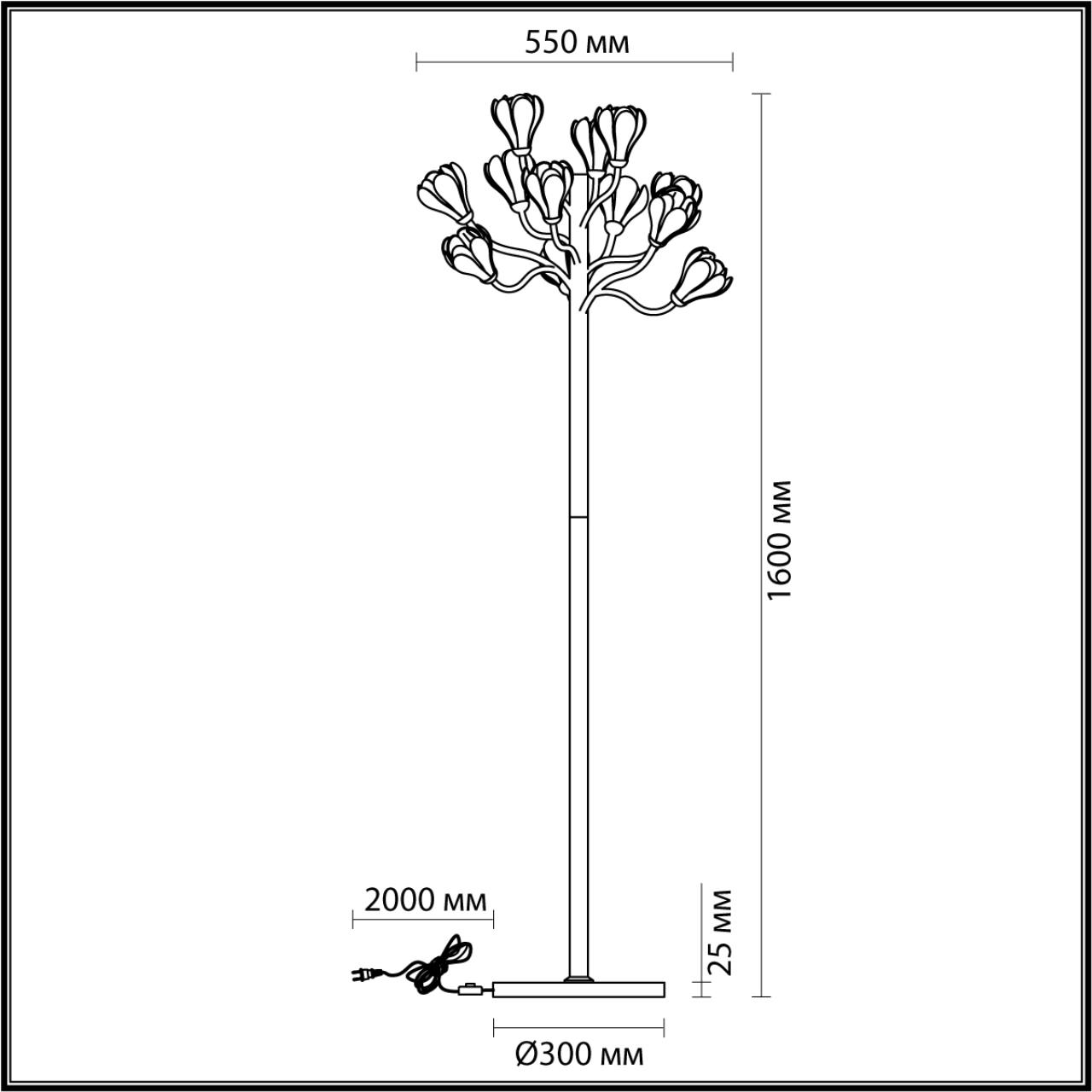 картинка 5090/12F Odeon Light Торшер GARDI от магазина pro-decor.kz