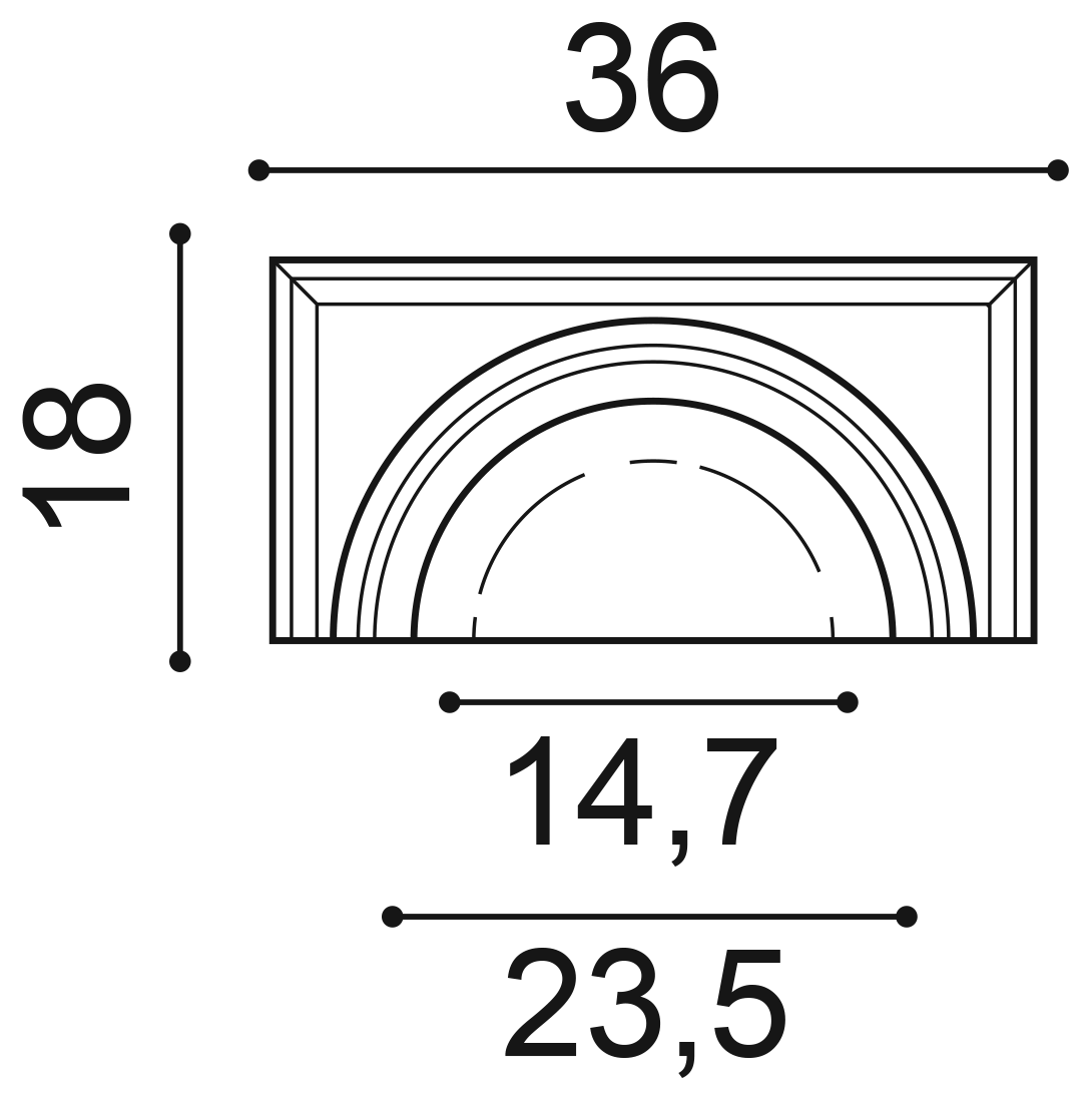 K1121 капитель полуколонны 36 x 18 x 30