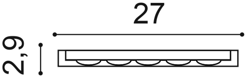 K250 пилястра 27 x 2,9 x 200 ORAC DECOR, 