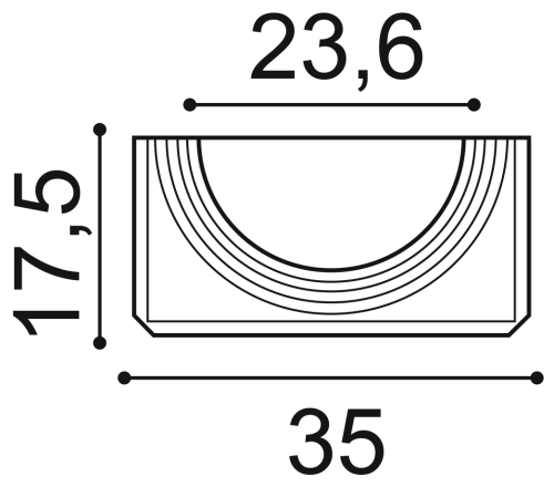 K1131 база полуколонны 35 x 17,5 x 57,5 ORAC DECOR, K1131 база полуколонны 35 x 17,5 x 57,5 ORAC DECOR,