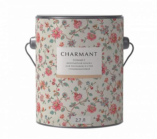 Краска Сharmant Sommet акрил-уретановая для стен и потолков база А 2,7 л CHARMANT, Краска Сharmant Sommet акрил-уретановая для стен и потолков база А 2,7 л CHARMANT,