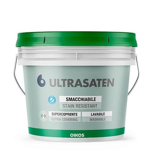 Акриловая эмаль ULTRASATEN SATINATO TR NE. 1L OIKOS, Краска