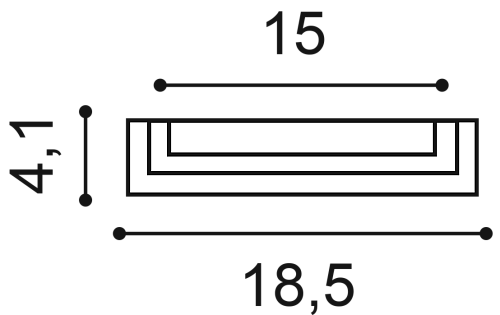 K202 база пилястры 4,1 x 54,1 x 18,5 ORAC DECOR, 
