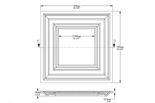 F30 панель декоративная Потолочная плитка 59,5 x 59,5 x 4,3 ORAC DECOR, 