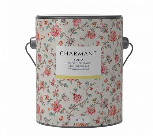 Краска Сharmant Solid глубокоматовая моющаяся акрил-уретановая база А 0,9 л CHARMANT, Краска Сharmant Solid глубокоматовая моющаяся акрил-уретановая база А 0,9 л CHARMANT,