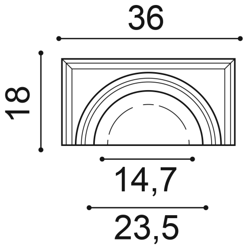 K1121 капитель полуколонны 36 x 18 x 30 ORAC DECOR, K1121 капитель полуколонны 36 x 18 x 30 ORAC DECOR,